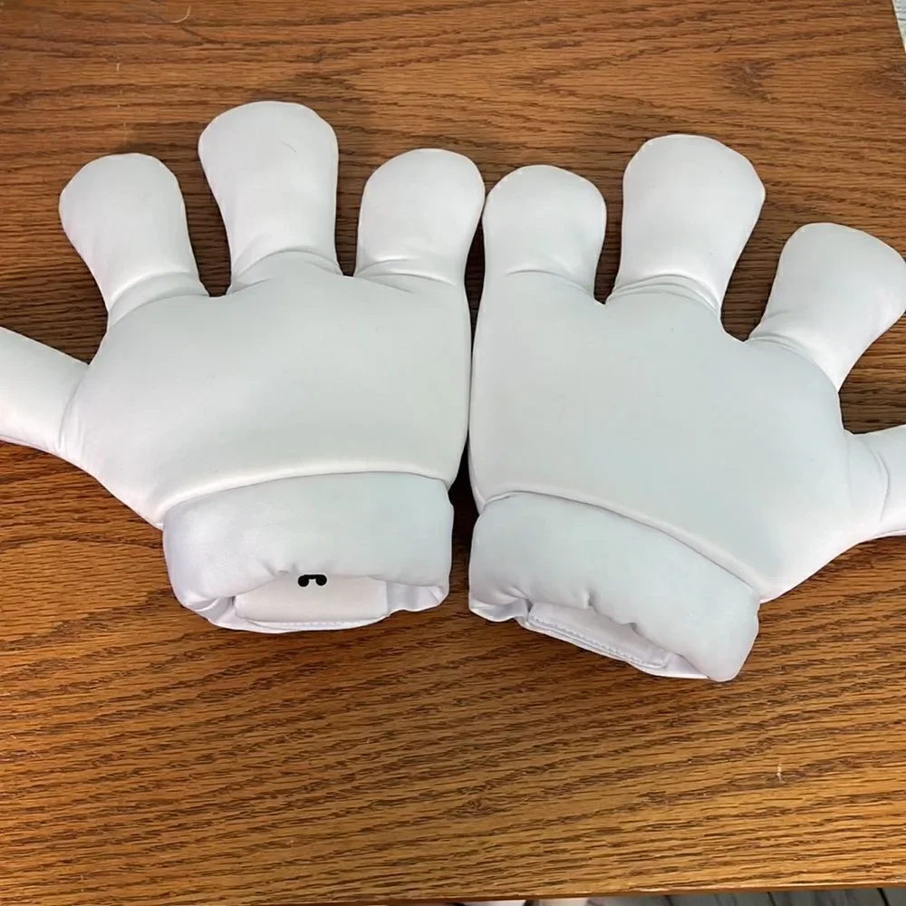 NWT Disney Light-Up Skeleton Mickey Gloves and Spiderweb Mickey Ear Headband Set